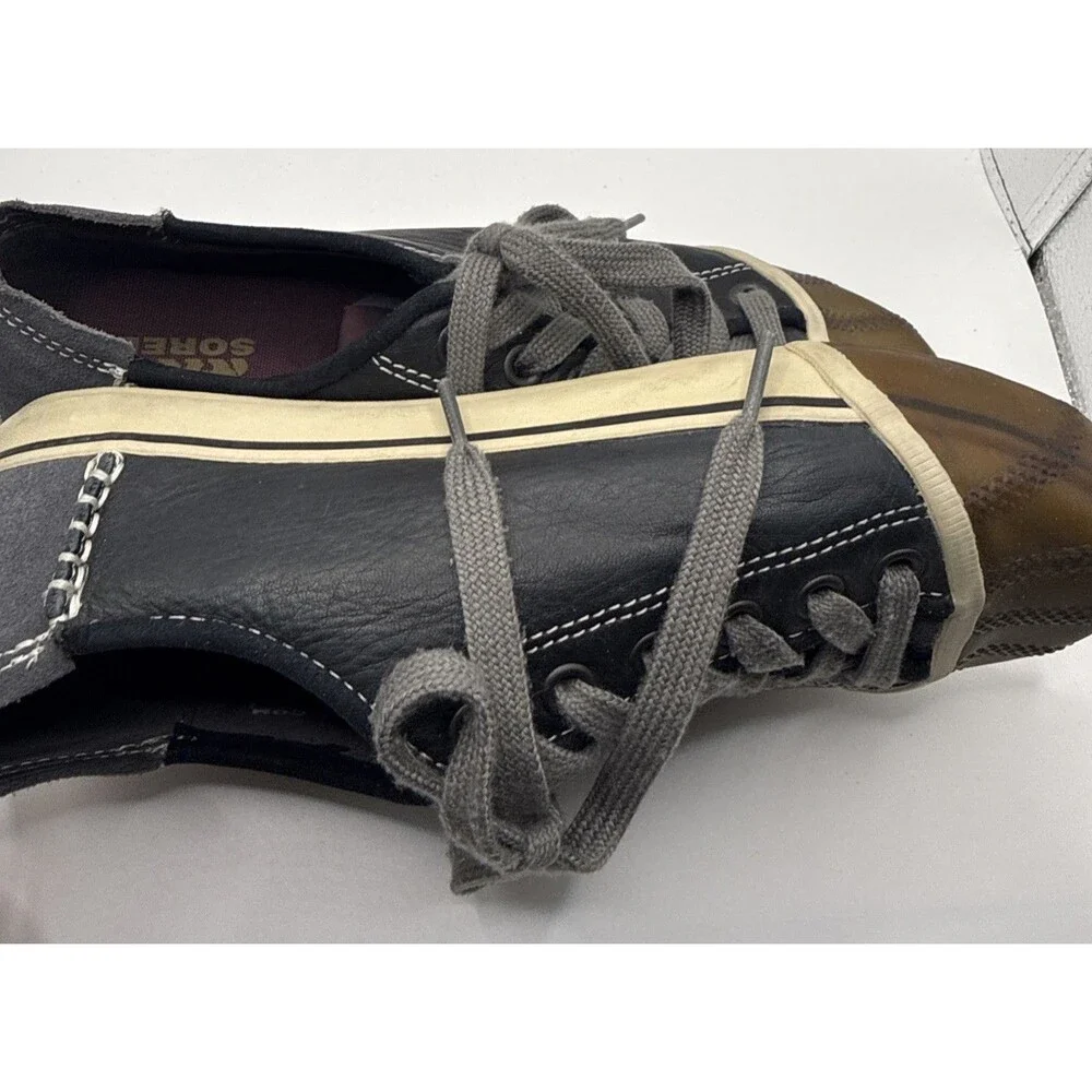 Sorel Sentry low-top sneakers dark gray leather upper Rubber Toe Size 7 Eur 36.5
